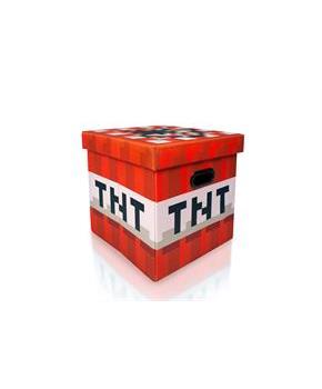 Minecraft TNT Block Storage Tote | Minecraft Storage Cube | 15-Inch Box & Lid