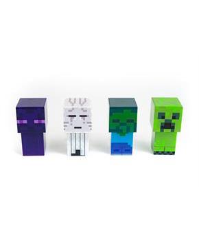 Minecraft Mini Mob 4-Piece Figure Mood Light Set | Battery Operated