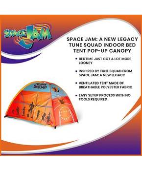 Space Jam: A New Legacy Tune Squad Indoor Bed Tent Pop-Up Canopy