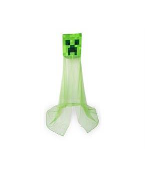 Minecraft Green Creeper Kids Bed Canopy, Hanging Curtain Netting