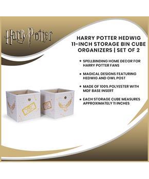 Harry Potter Hedwig 11-Inch Storage Bin Cube Organizers | Set of 2