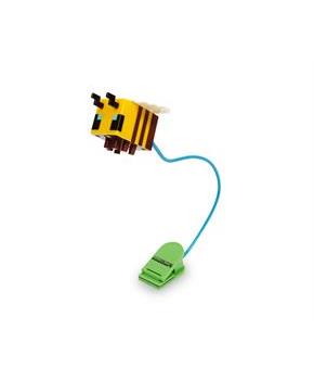 Minecraft Yellow Bee Battery-Powered Reading Light with Clip and Adjustable Arm