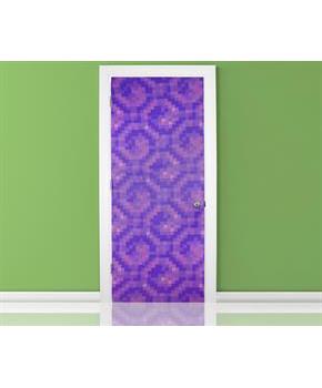 Minecraft Purple Nether Portal Gateway Fabric Door Cling | 34 x 82 Inches