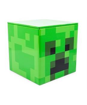 Minecraft Creeper Tin Storage Box Cube Organizer with Lid | 4 Inches