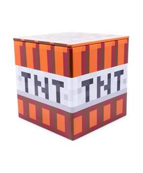 Minecraft TNT Tin Storage Box Cube Organizer with Lid | 4 Inches