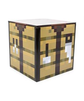Minecraft Crafting Table Tin Storage Box Cube Organizer with Lid | 4 Inches