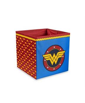 DC Comics Wonder Woman Logo Storage Bin Cube Organizer | 11 Inches