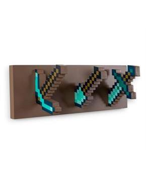 Minecraft Diamond Tool Wall Coat Hooks Storage Rack