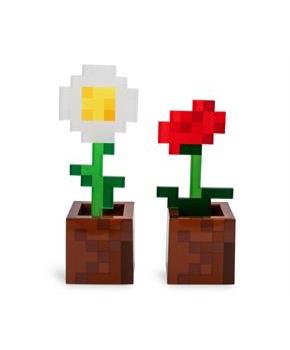 Minecraft Daisy and Poppy Flower Pot Mood Lights | Set of 2