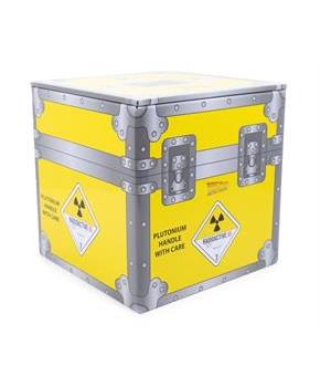 Back to the Future Plutonium Crate Tin Storage Box Cube Organizer | 4 Inches