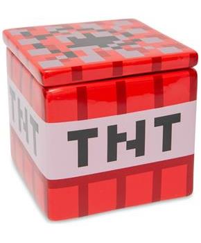 Minecraft TNT Block Ceramic Cookie Jar Container | 6 Inches Tall