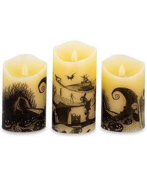 Disney Nightmare Before Christmas LED Flickering Flameless Candles | Set of 3