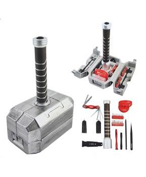 Marvel Avengers Thor's Hammer 30-Piece Tool Set | Mjolnir Toolbox All-In-One Kit