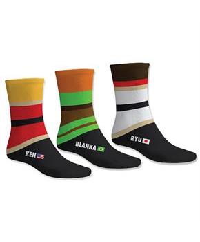 StreetÂ FighterÂ Adult Socks 3-Pack (Ken/Blanka/Ryu)