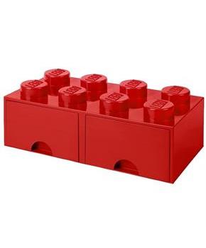 Lego Storage Brick 2 Drawer Bright Red
