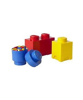 LEGO Storage Brick 4-Piece Set, Bright Red, Blue & Yellow