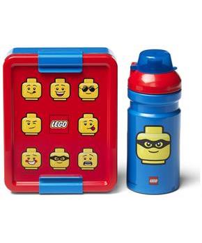 LEGO Minifigure Lunch Box Set | Classic Blue/ Red