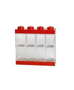 LEGO Minifigure 8 Compartment Display Case, Bright Red