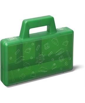 LEGO Sorting Box to-Go Travel Case with Organizing Dividers | Green