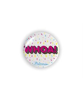 Blossom Series Collectible Button Pin | "Whoa!" | Measures 1.25 Inches