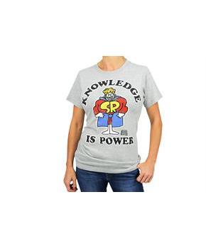 Schoolhouse Rock! œKnowledge Is Power Adult T-Shirt - Grey