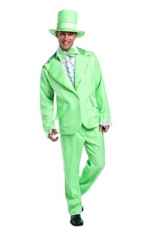 70's Funky Green Prom Wedding Tuxedo Costume Adult