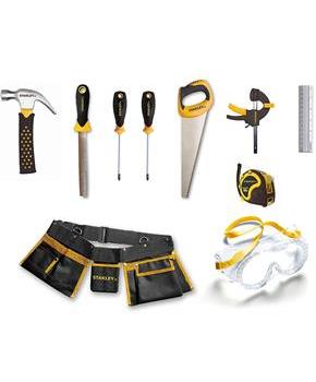 Stanley Jr. 10 Piece Tool Set | Real Tools for Kids
