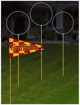 Harry Potter Quidditch Rings and Flags Lawn Decor