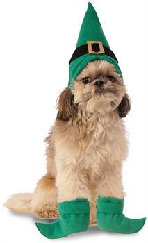 Elf Hat w/ Boot Cuffs Dog Costume