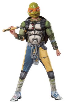 Teenage Mutant Ninja Turtle 2 Deluxe Michelangelo Costume Child