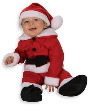 Fleece Santa Costume With Belt Newborn Child