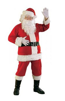 Deluxe Flannel Santa Suit Adult Costume
