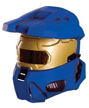 Halo Blue Spartan Costume Half Mask Adult