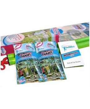WOWmazing Giant Bubble Wands 3-Piece Kit | Wand + Bubble Concentrate + Booklet