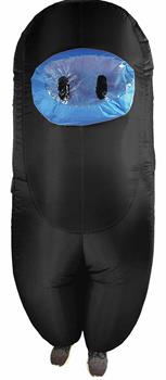 Amongst Us Black Imposter Sus Crewmate Inflatable Child Costume | Standard
