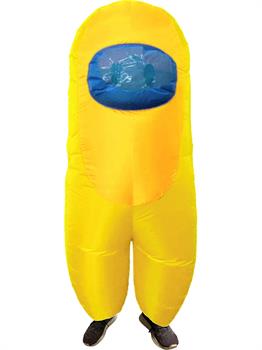 Amongst Us Yellow Imposter Sus Crewmate Inflatable Child Costume | Standard