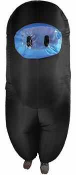Amongst Us Black Imposter Sus Crewmate Inflatable Adult Costume | Standard