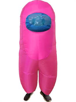 Amongst Us Pink Imposter Sus Crewmate Inflatable Adult Costume | Standard