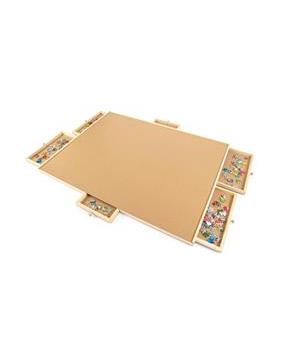 Wooden Jigsaw Puzzle Table | Puzzle Storage System | 35 x 2 x 28 Inches