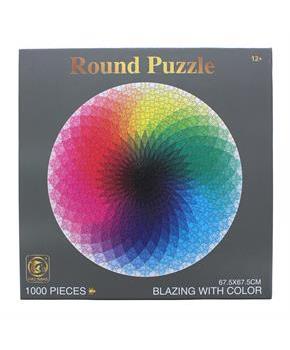Blazing With Color 1000 Piece Round Jigsaw Puzzle