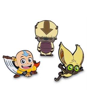 Avatar: The Last Airbender Exclusive 3-Pin Set | Chibi Aang, Momo, Appa