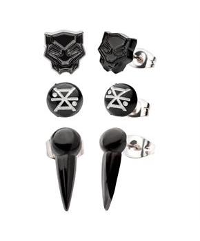 Marvel Black Panther Wakanda Forever Stud Earring 3-Pack