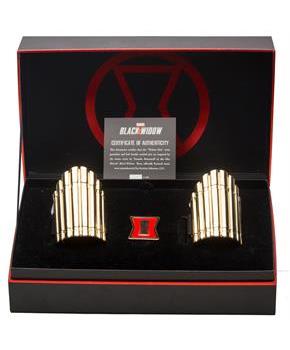 Marvel Black Widow Light-Up LED Bracelets and Belt Pin Replica Box Set
