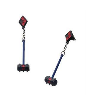 Birds of Prey Harley Quinn 3D Mallet Dangle Enamel Earrings