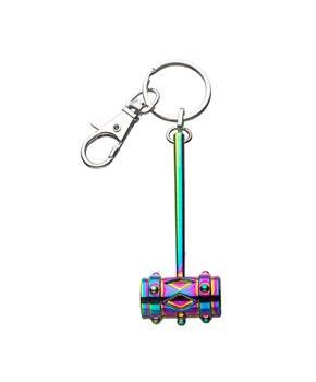 Birds of Prey Harley Quinn 3D Mallet with Rainbow Finish Metal Key Chain