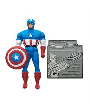 Marvel 80 Years Retro Action Figure Enamel Pin Set | Captain America