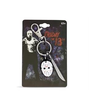 Friday The 13th Mask & Machete Sword Heavy Duty Metal Car & Backpack Keychain
