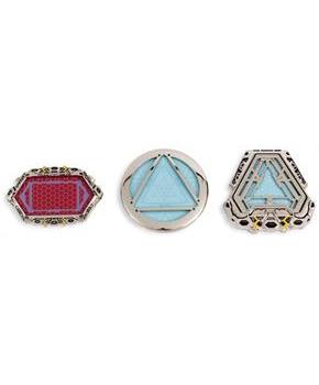 Marvel Studios Iron Man 3-Piece Light-Up Arc Reactor Pin Replica Box Set