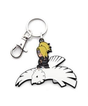 Naruto Shippuden Deidara On Clay Bird Enamel Pendant Keychain