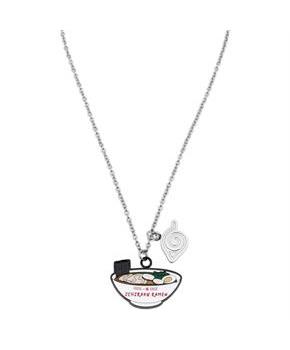 Naruto Shippuden Ichiraku Ramen Metal Enamel Pendant Necklace with Silver Chain